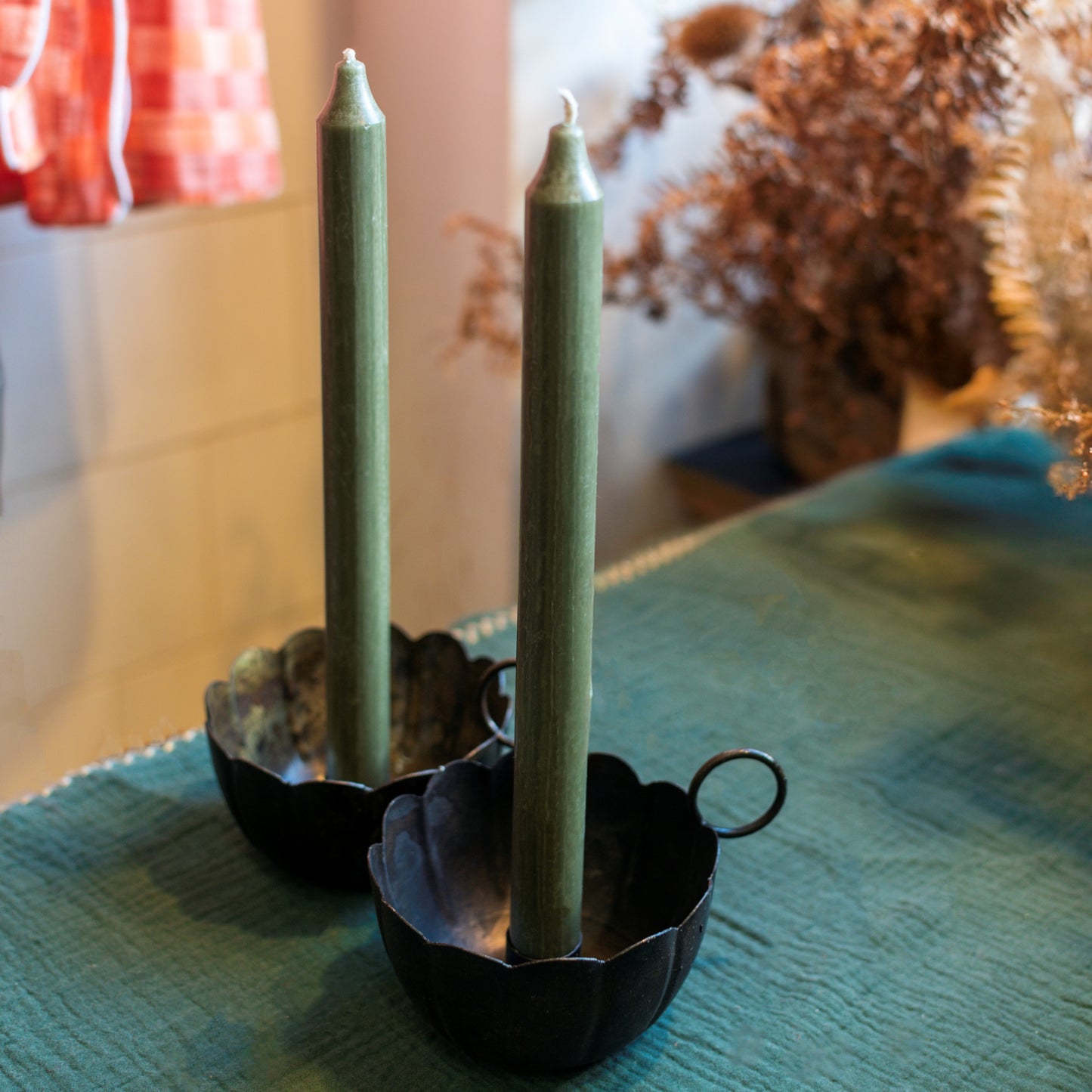 Dinner Candle - Forrest Green - THE BRISTOL ARTISAN