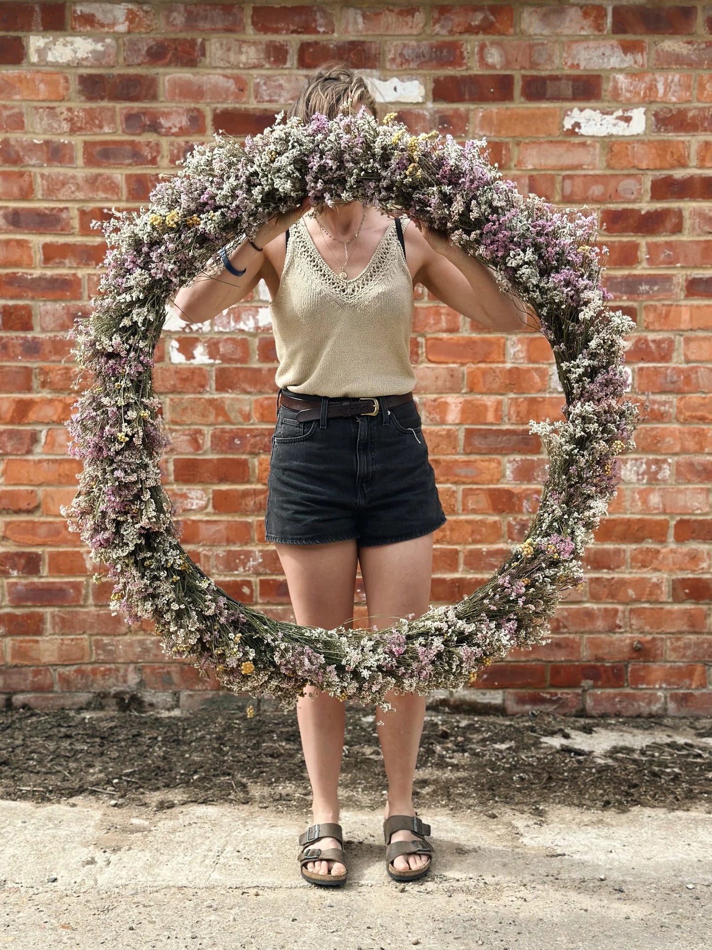 Limonium Dried flower wreath - THE BRISTOL ARTISAN