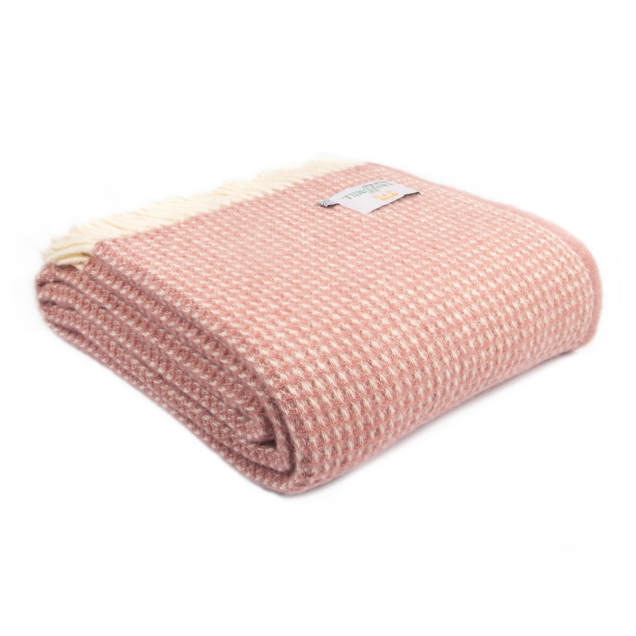 Dusky Pink Waffle Large Blanket - THE BRISTOL ARTISAN