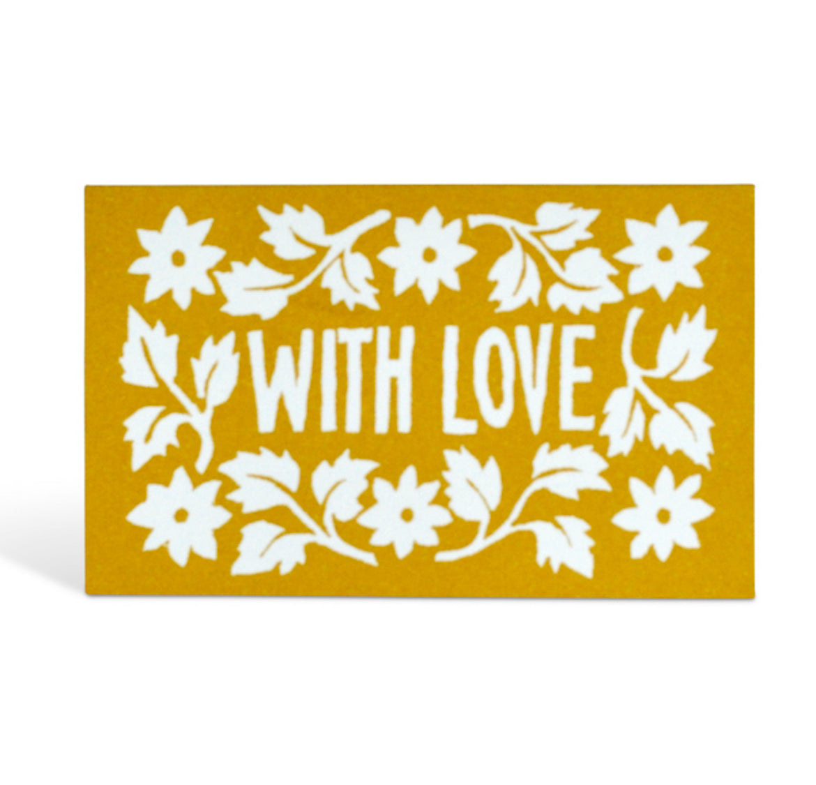 Mustard Leaves and Stars With Love Gift Cards - pack of 6 - THE BRISTOL ARTISAN
