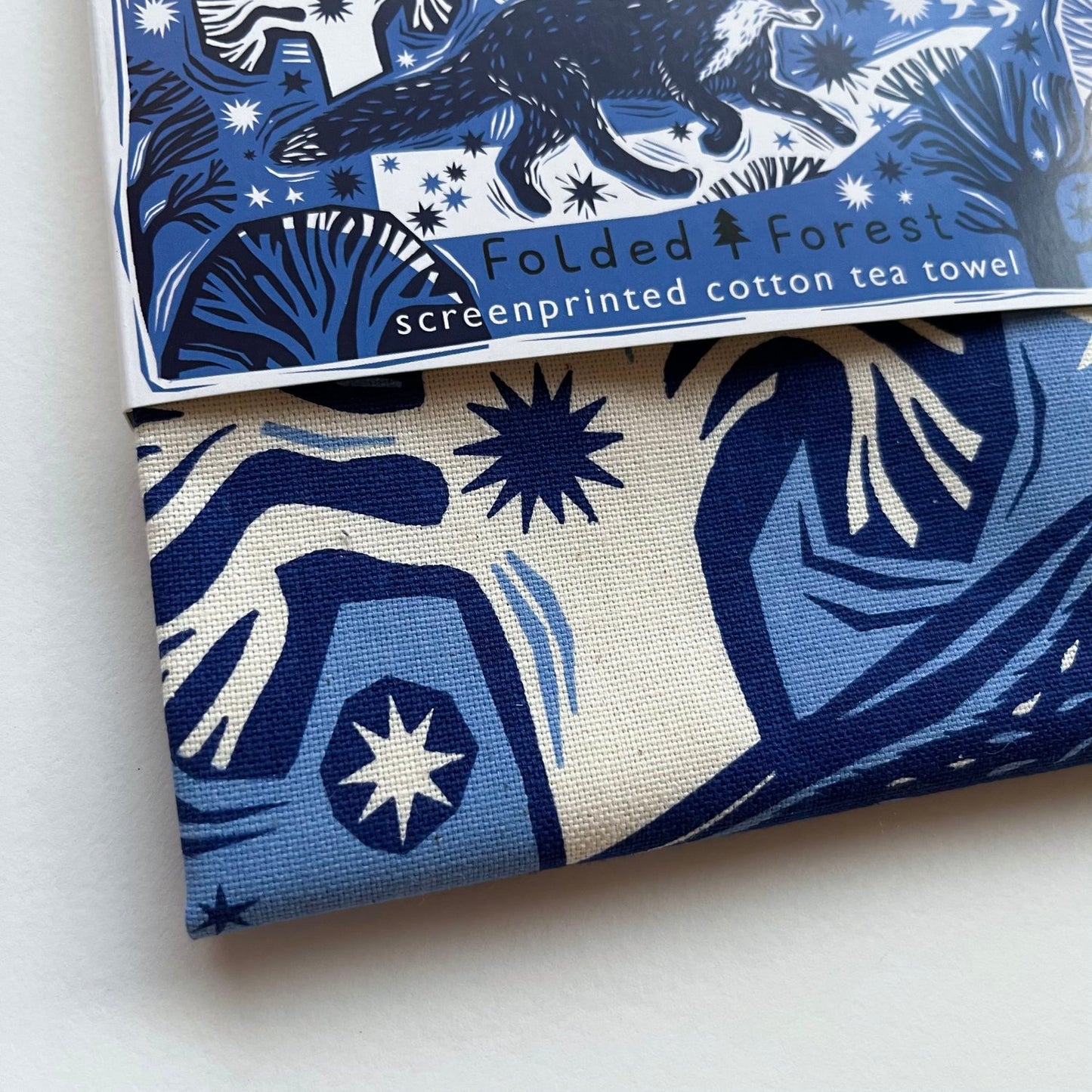 Midnight fox cotton Tea Towel - THE BRISTOL ARTISAN