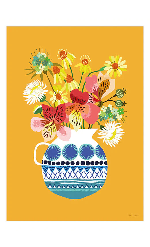 Festival flowers Print A4 Print by Brie Harrison - THE BRISTOL ARTISAN