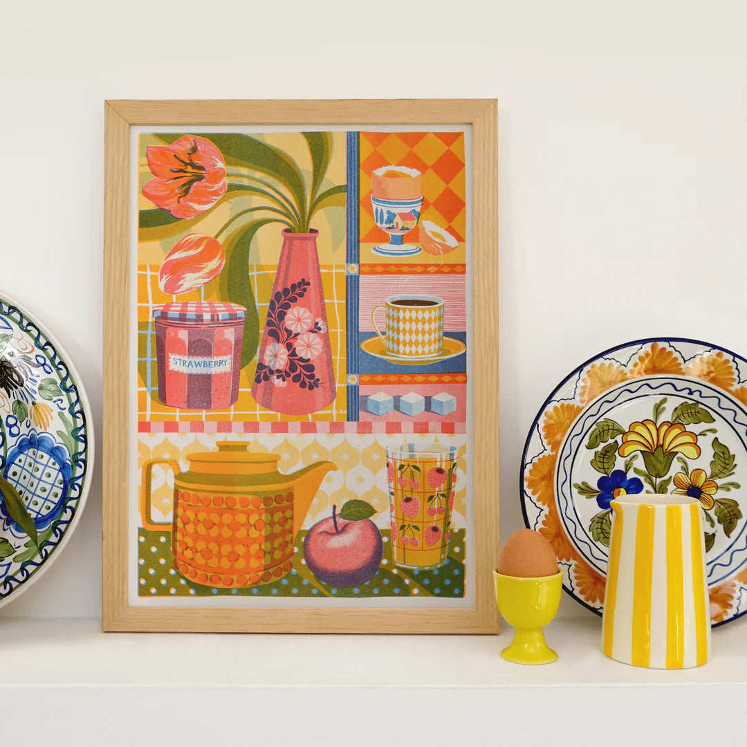 Teapot & Tulip A3 Print - THE BRISTOL ARTISAN