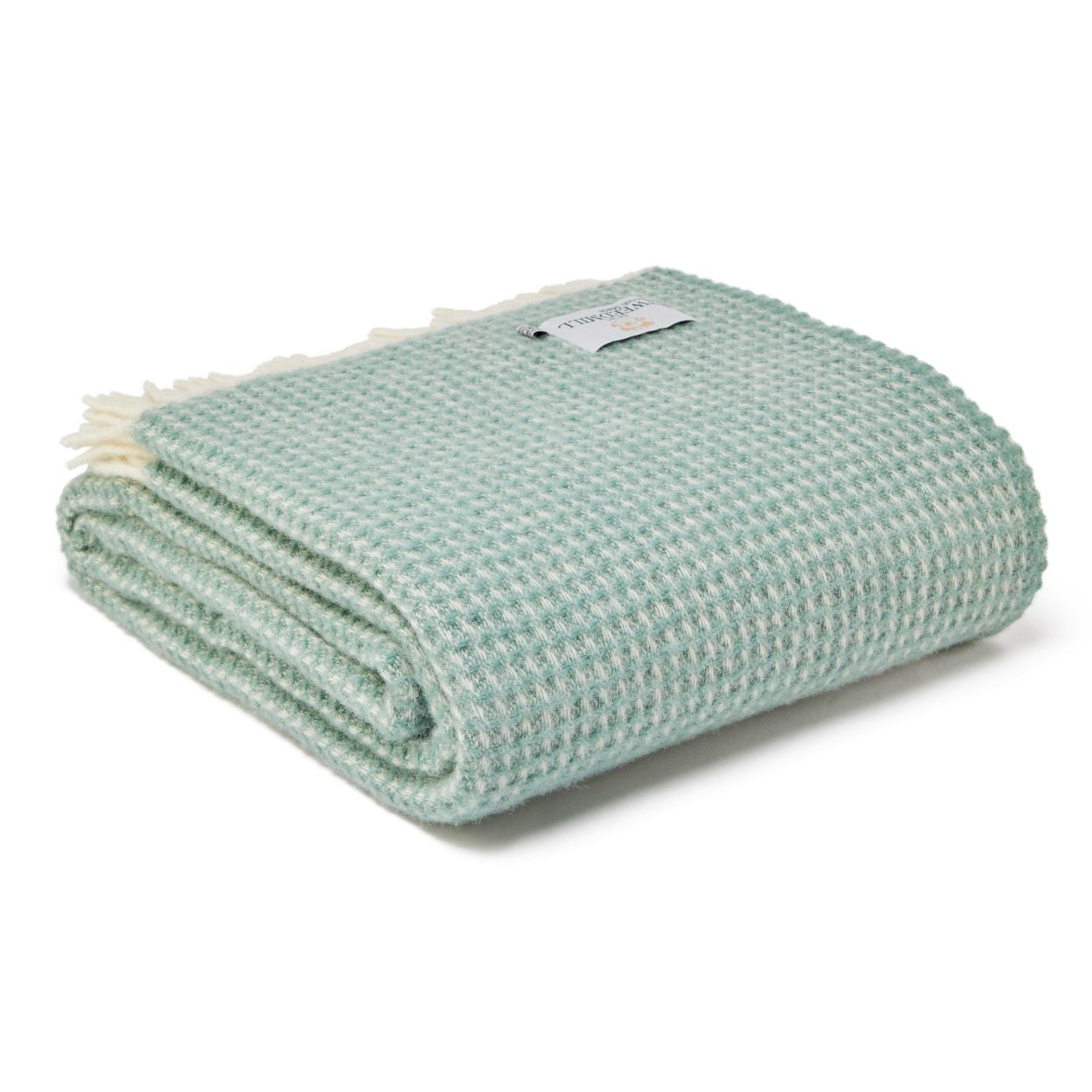Sea Green Waffle Large Blanket - THE BRISTOL ARTISAN