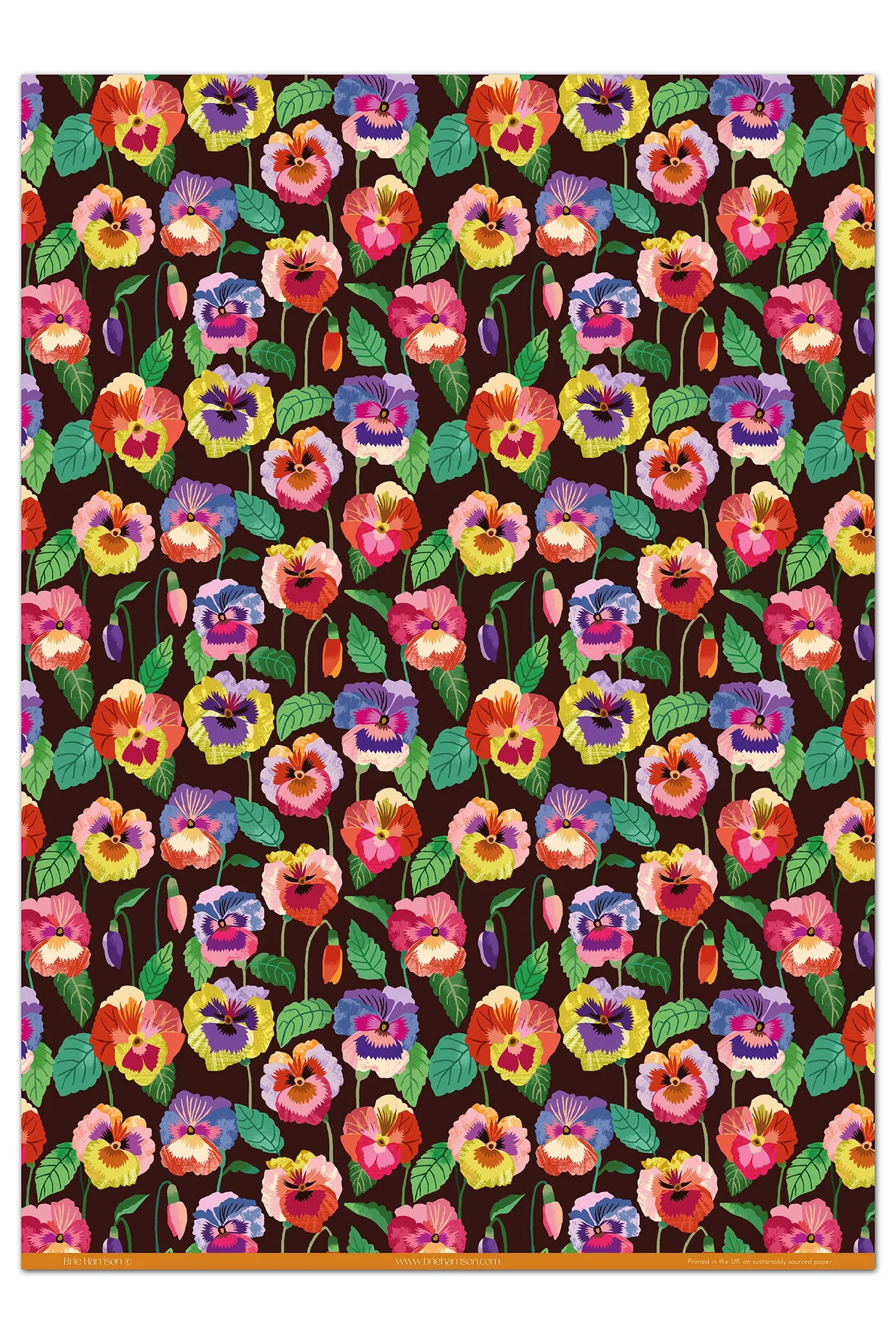 Gift Wrap - Pansies
