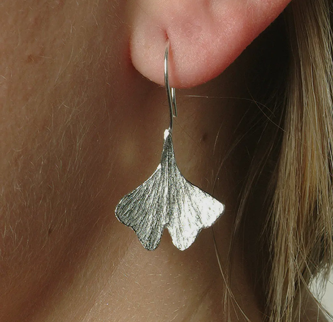 Ginkgo Leaf Drop Earrings - THE BRISTOL ARTISAN