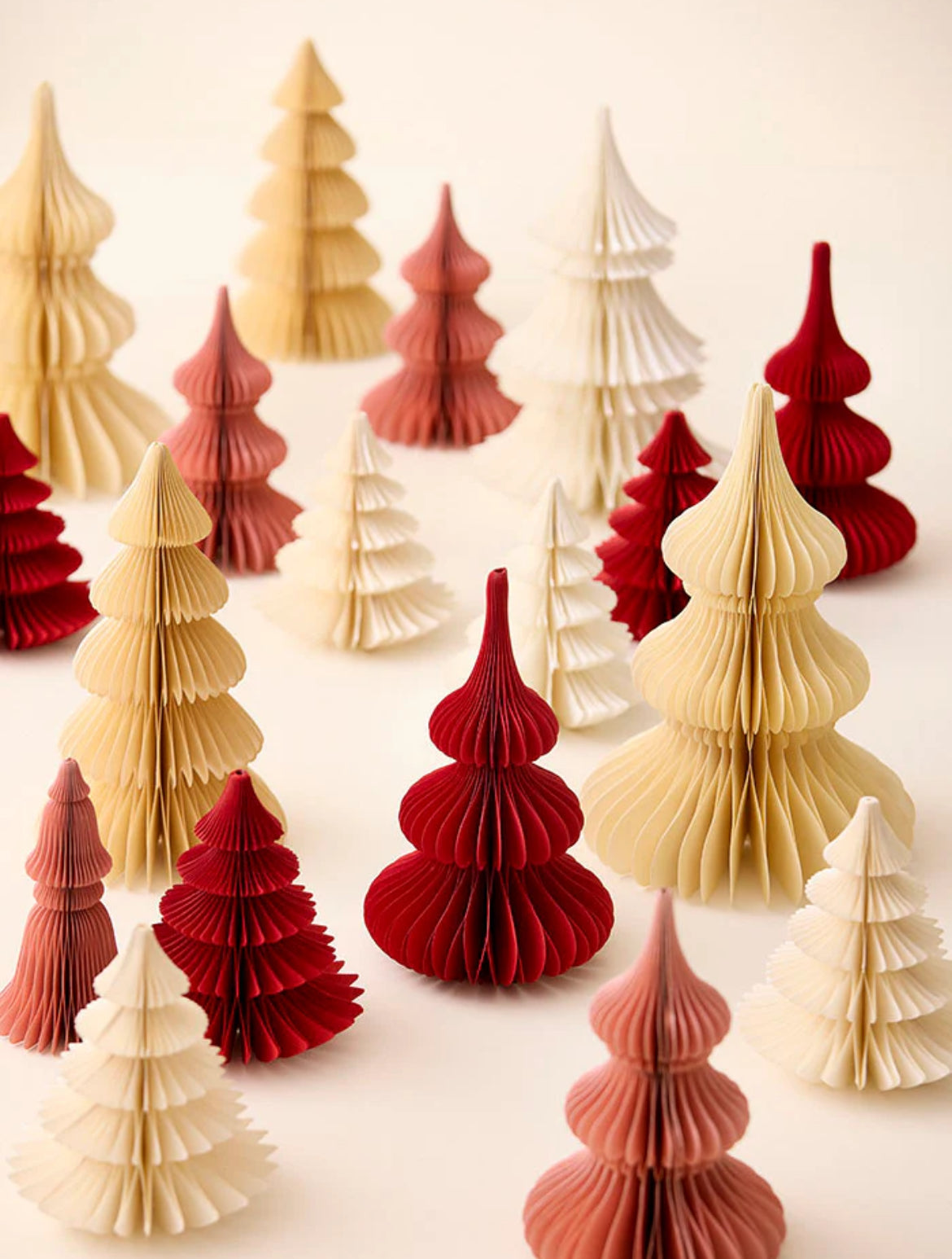 Honeycomb paper tree decoration - Rose - THE BRISTOL ARTISAN