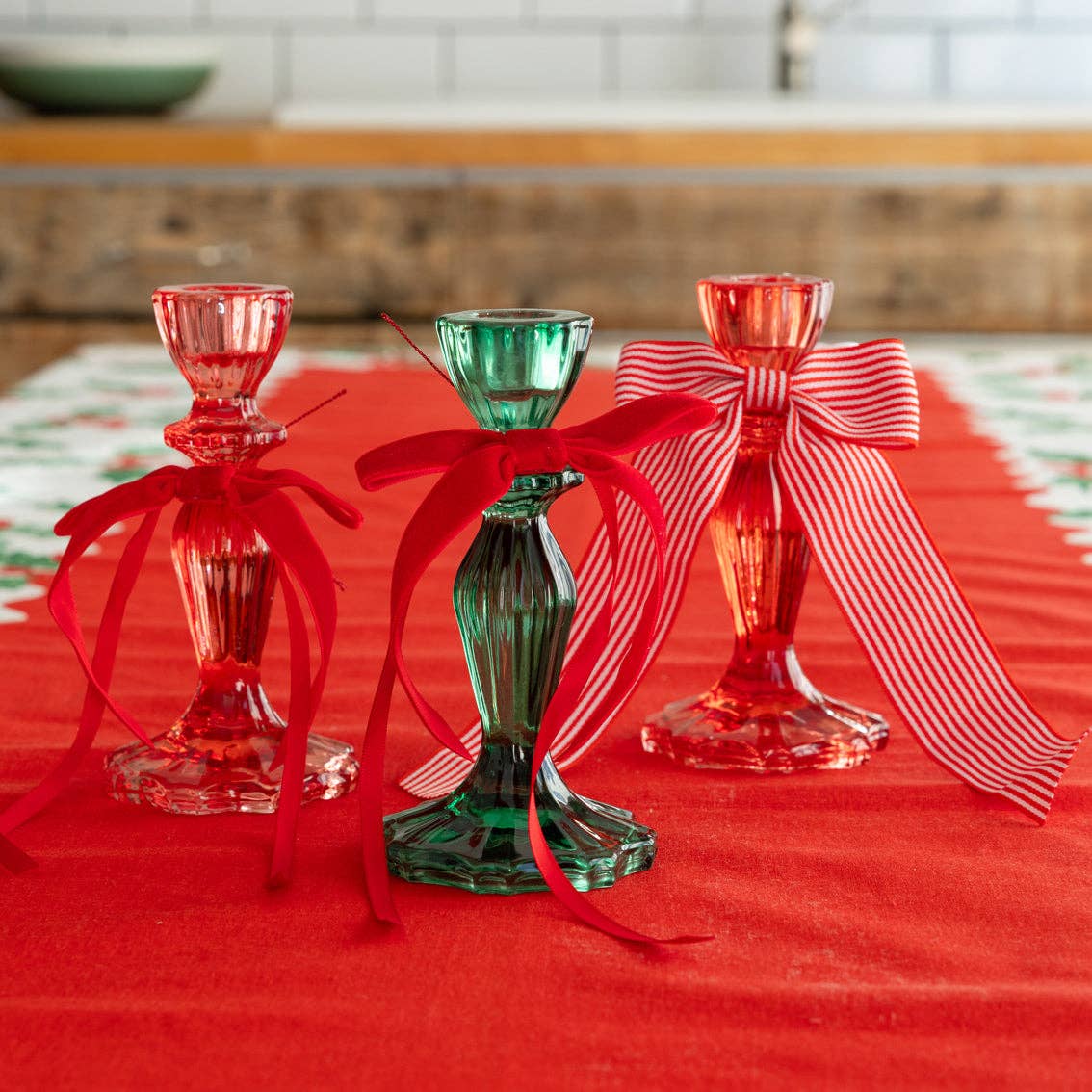 Red Velvet Christmas Bows - 8 Pack
