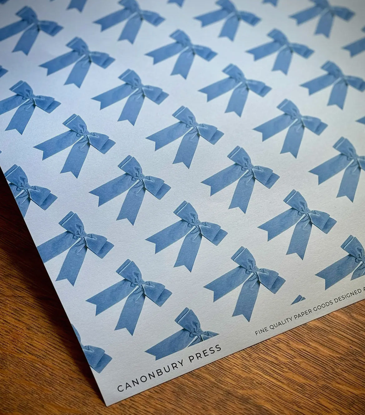 Gift Wrap - Blue Bow - THE BRISTOL ARTISAN