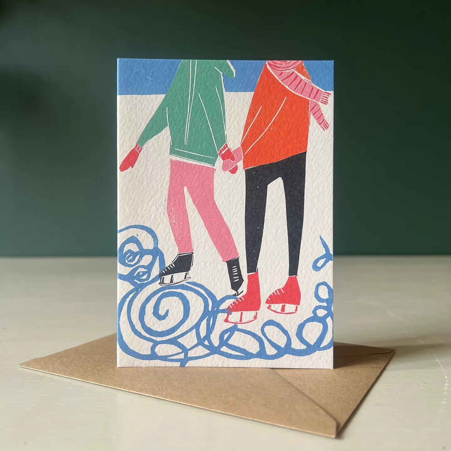 Ice Skaters Christmas Card - THE BRISTOL ARTISAN
