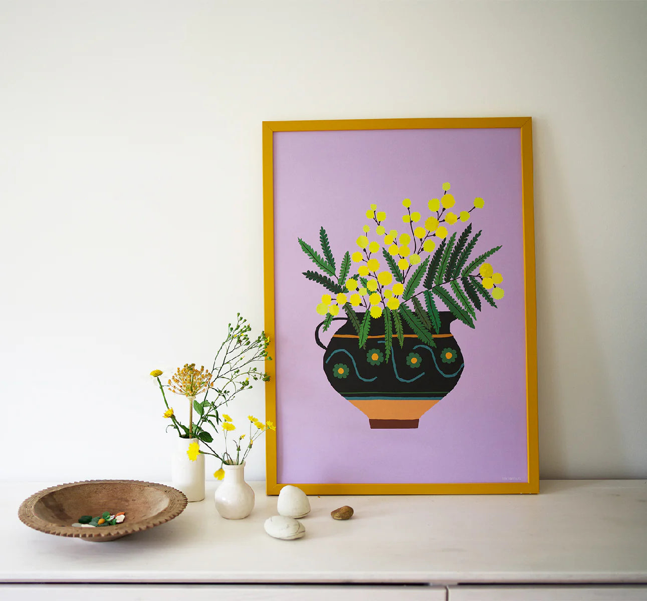 Mimosa Print A4 Print by Brie Harrison - THE BRISTOL ARTISAN