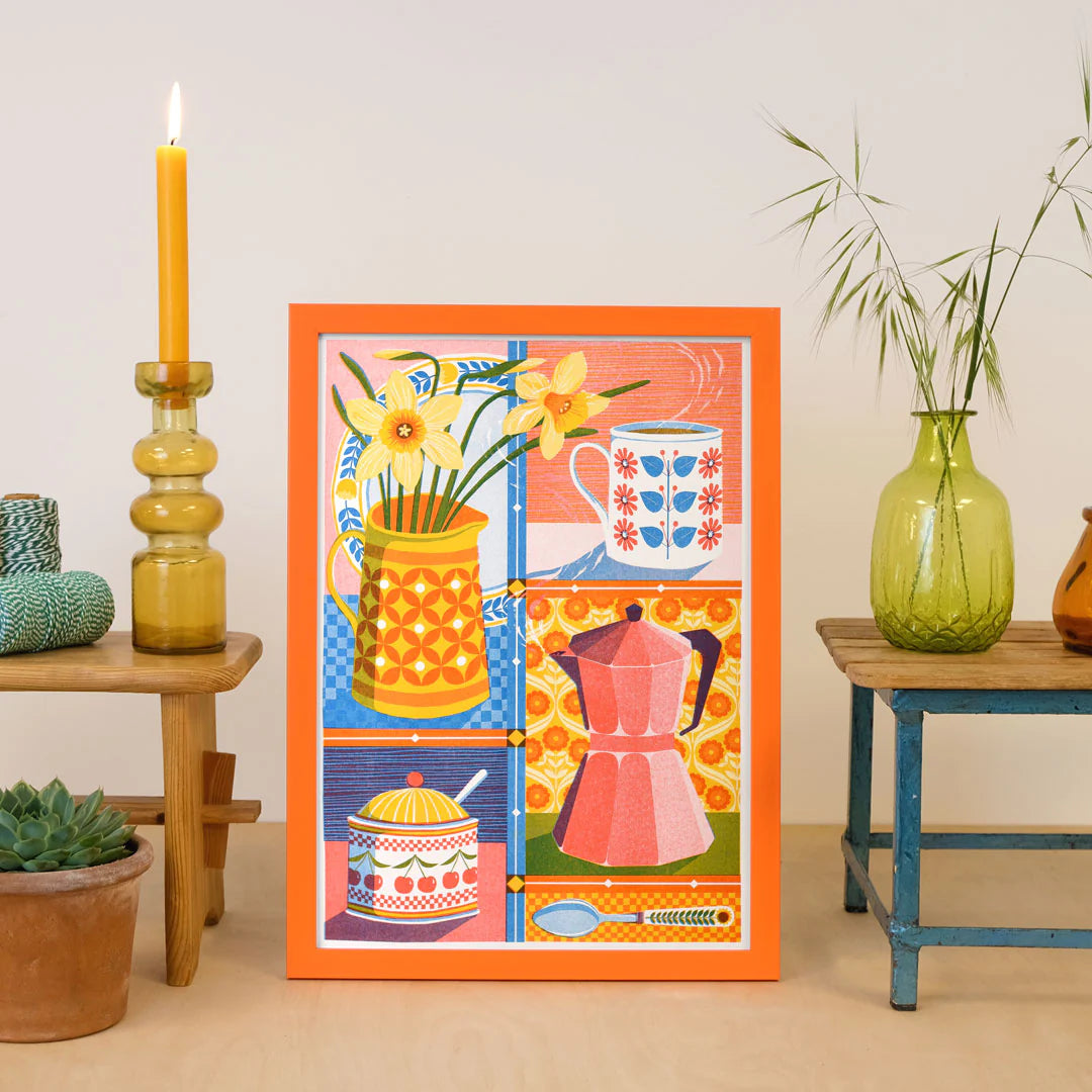 Coffee & Daffodil A3 Print - THE BRISTOL ARTISAN