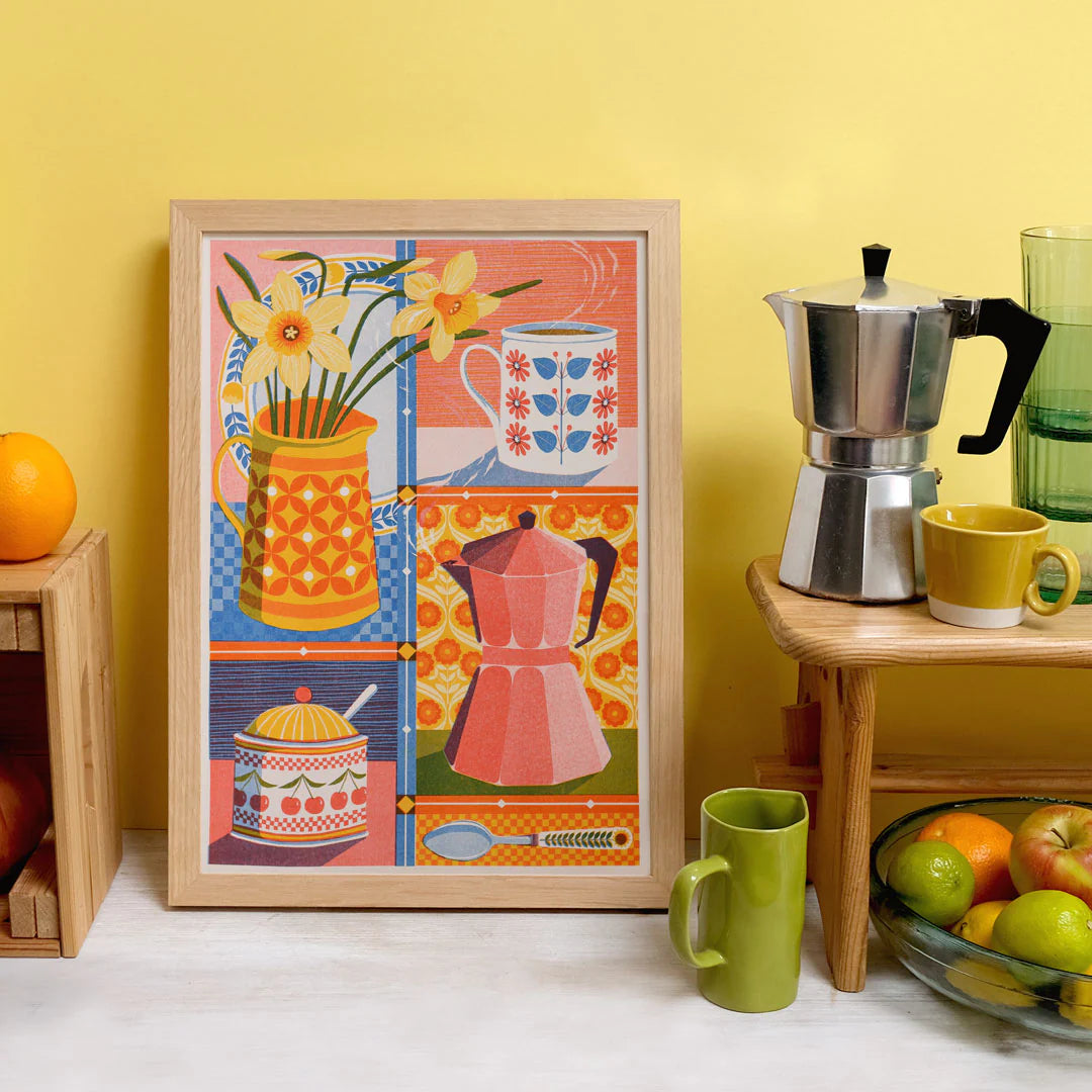 Coffee & Daffodil A3 Print - THE BRISTOL ARTISAN