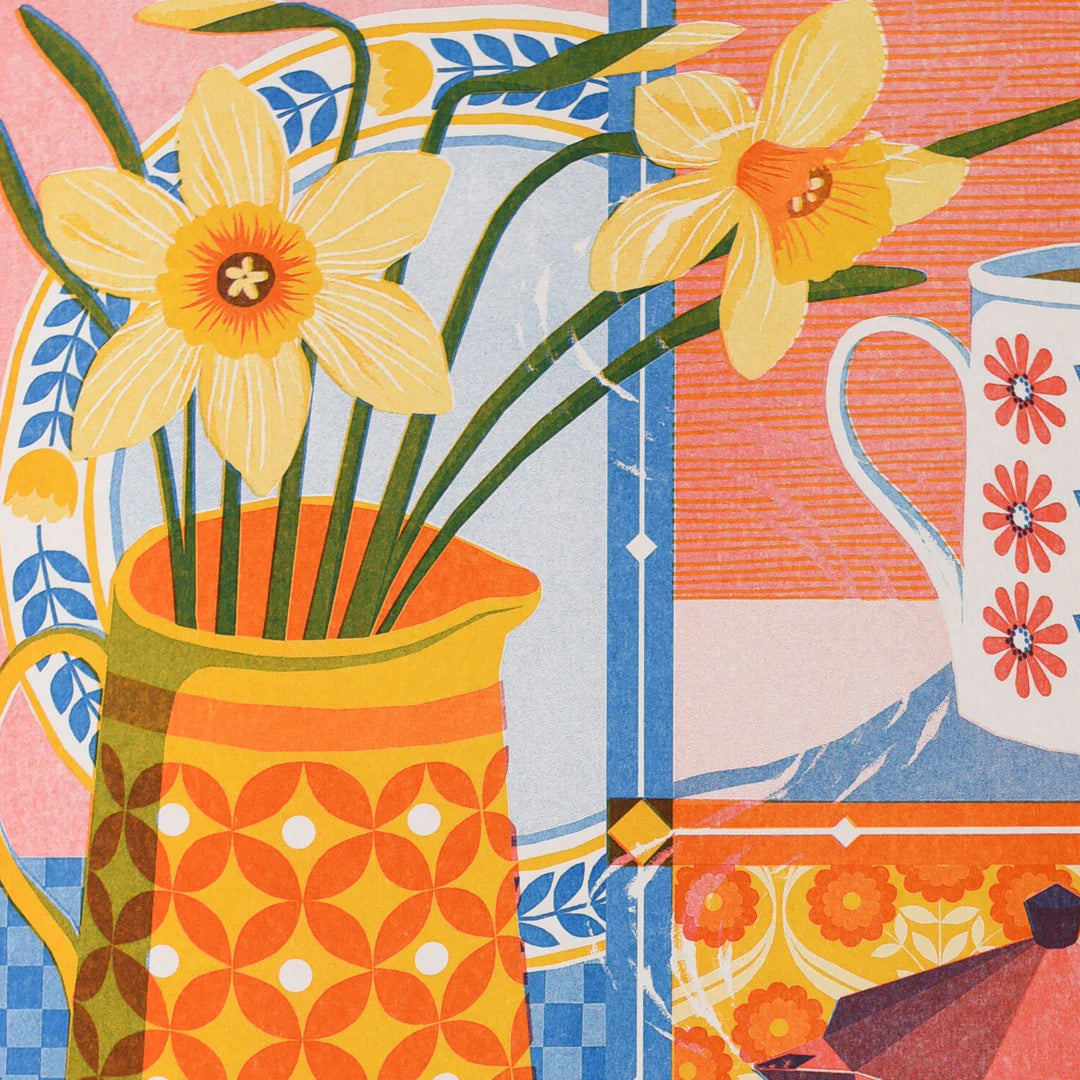 Coffee & Daffodil A3 Print - THE BRISTOL ARTISAN