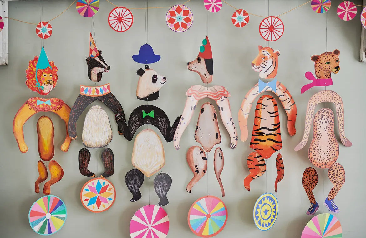 Nursery Room Circus Tiger Kinetic Mobile - THE BRISTOL ARTISAN