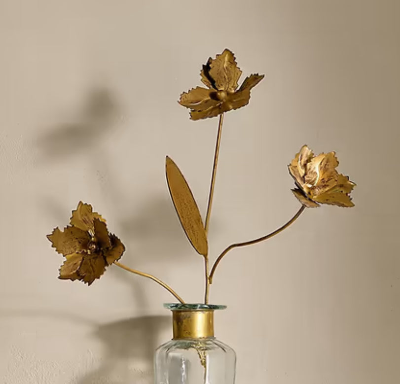花瓶・フラワースタンド Flower Base Belgium Vintage Antique Brass Flower Stem - Everyday Essential 8835468460275