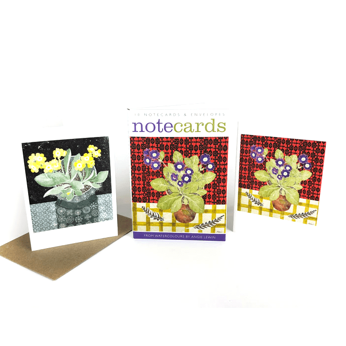 Set of 10 Notecards: Auricula Japanese Paper / Totem with Aricula - THE BRISTOL ARTISAN