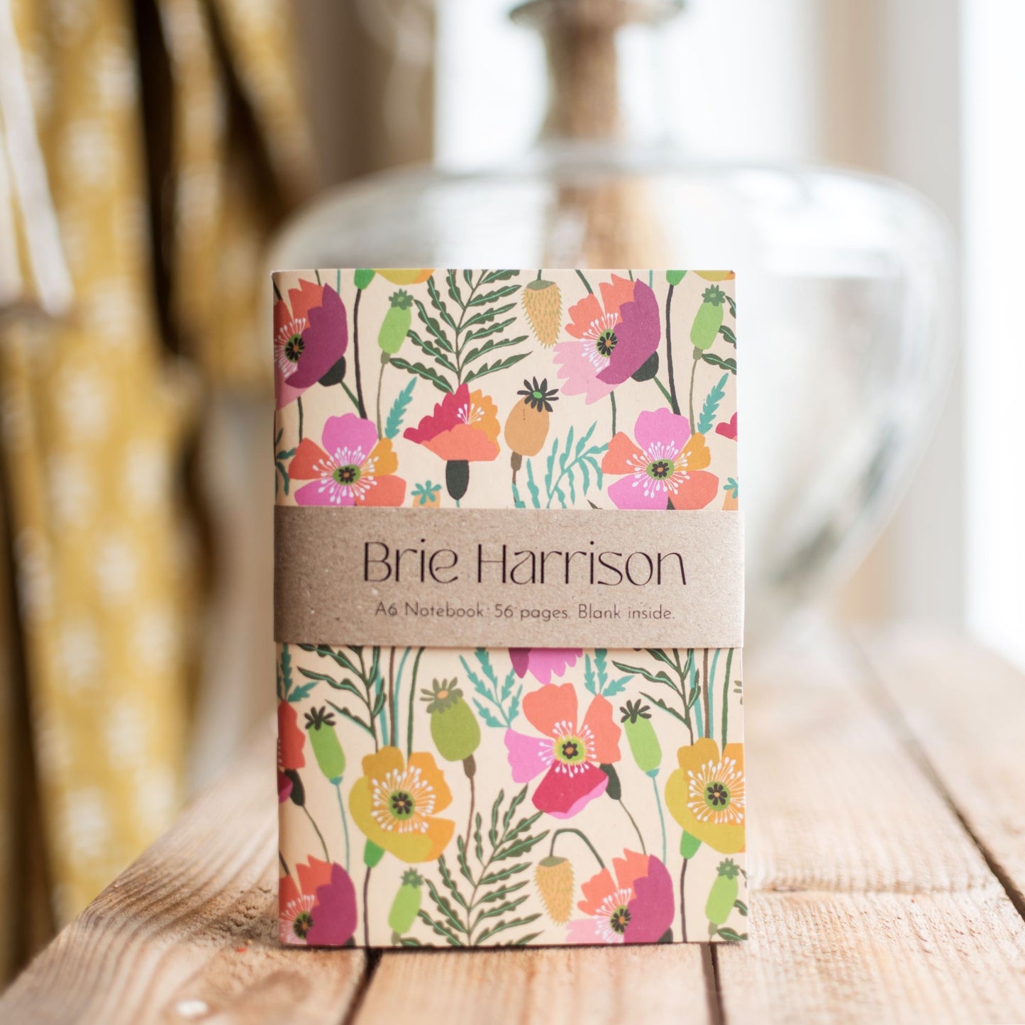 Poppies A6 Notebook - The Bristol Artisan Handmade Sustainable Gifts and Homewares.