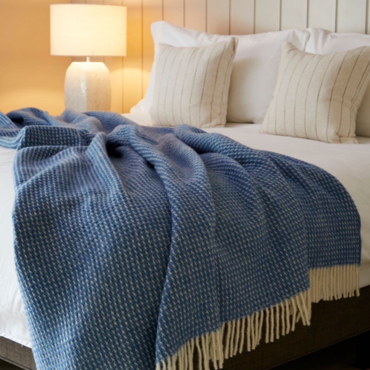 Blue Jay Waffle Large Blanket - THE BRISTOL ARTISAN