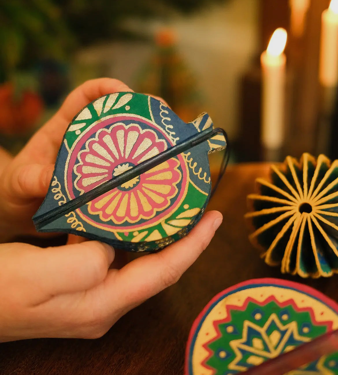 Blue Honeycomb Bauble Decoration - THE BRISTOL ARTISAN