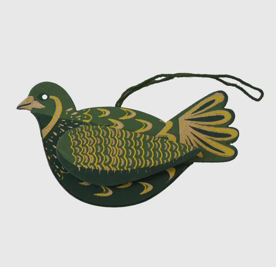 Patridge screen printed Christmas decoration - THE BRISTOL ARTISAN