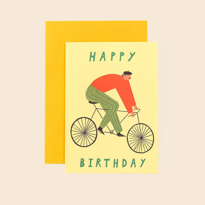 Happy Birthday Cyclist Card - THE BRISTOL ARTISAN