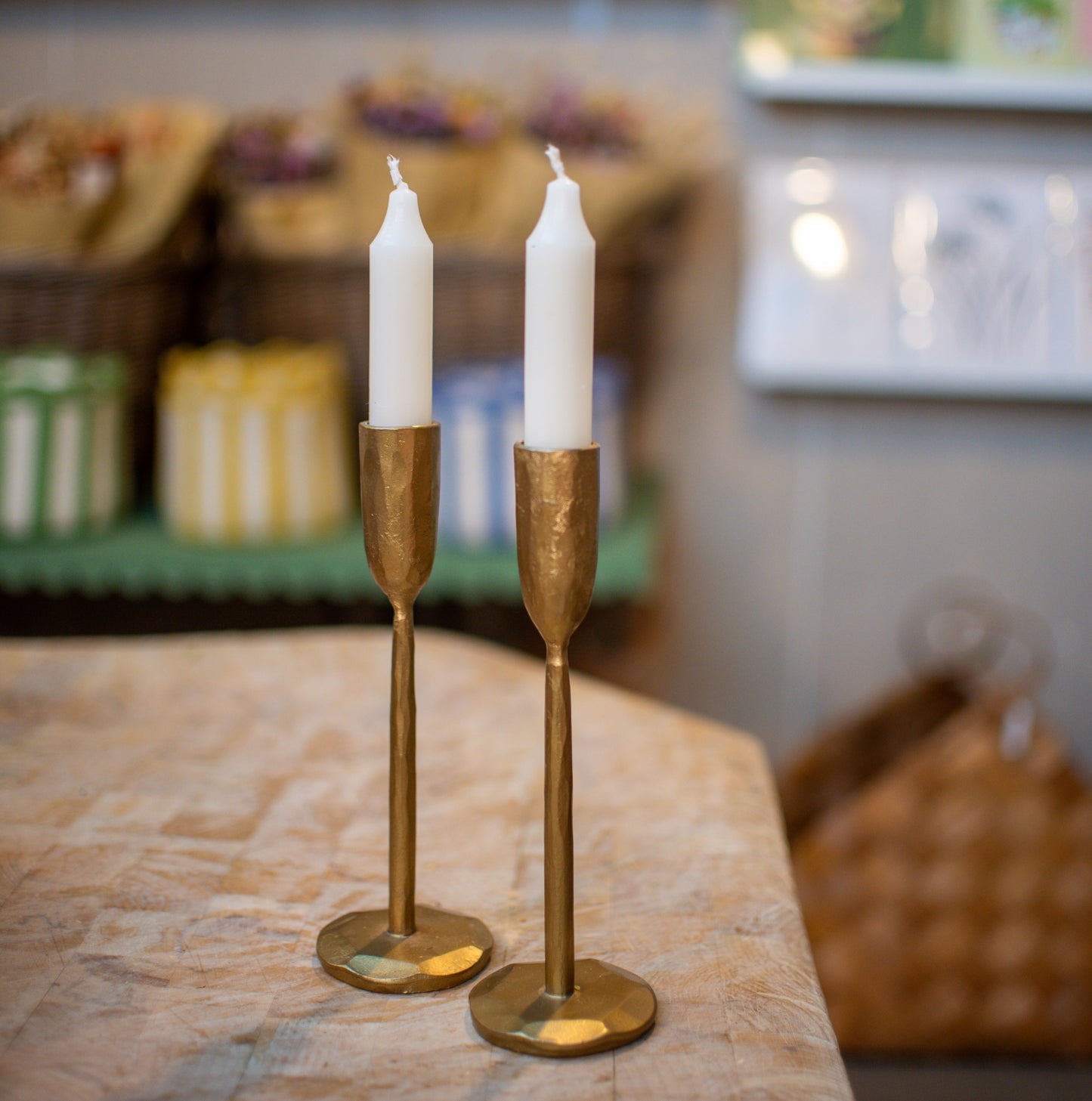 Tall Brass Candlestick - THE BRISTOL ARTISAN