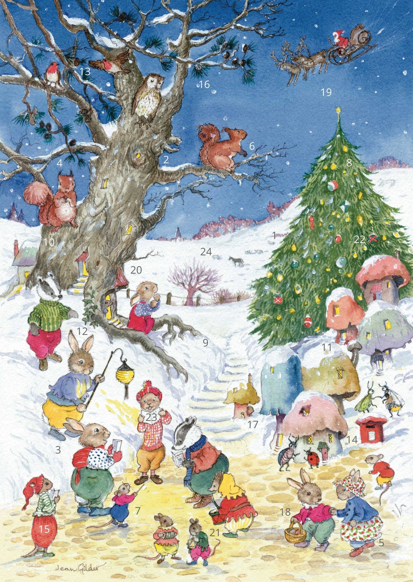 Advent Calendar A4 - Christmas in the Woods - THE BRISTOL ARTISAN