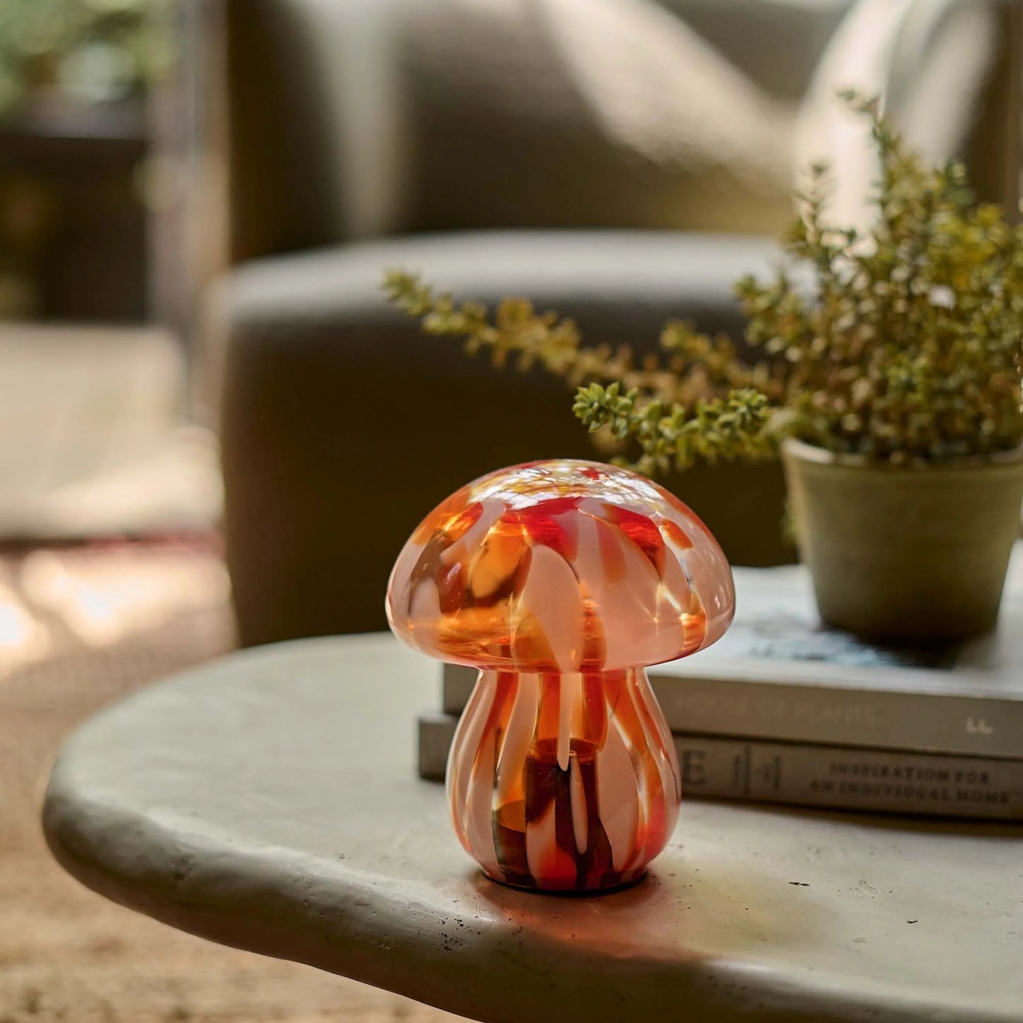 Portable LED Mushroom Lamp - Coral - THE BRISTOL ARTISAN
