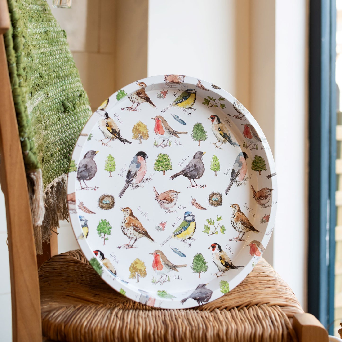 Birds Deep Well Tin Tray