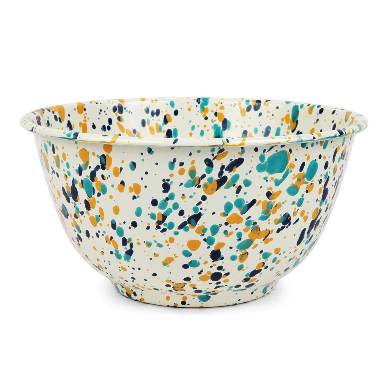 Buttercup Splatter Enamel Salad Bowl - THE BRISTOL ARTISAN