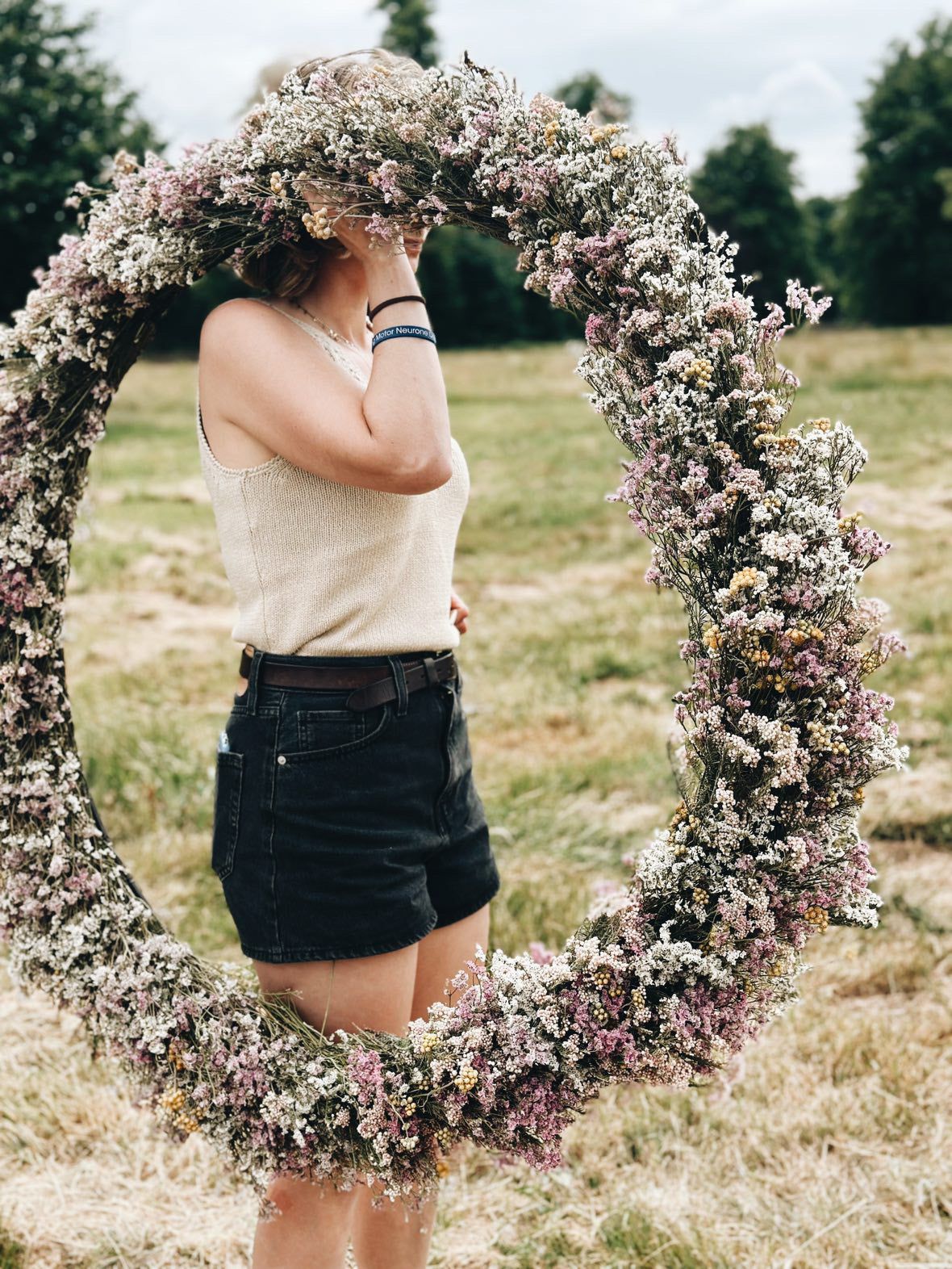 Limonium Dried flower wreath - THE BRISTOL ARTISAN