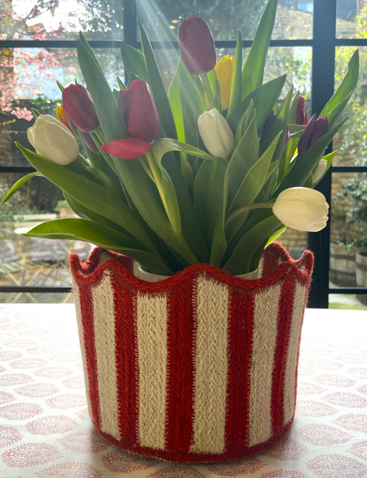 Tulip Basket - Red - THE BRISTOL ARTISAN