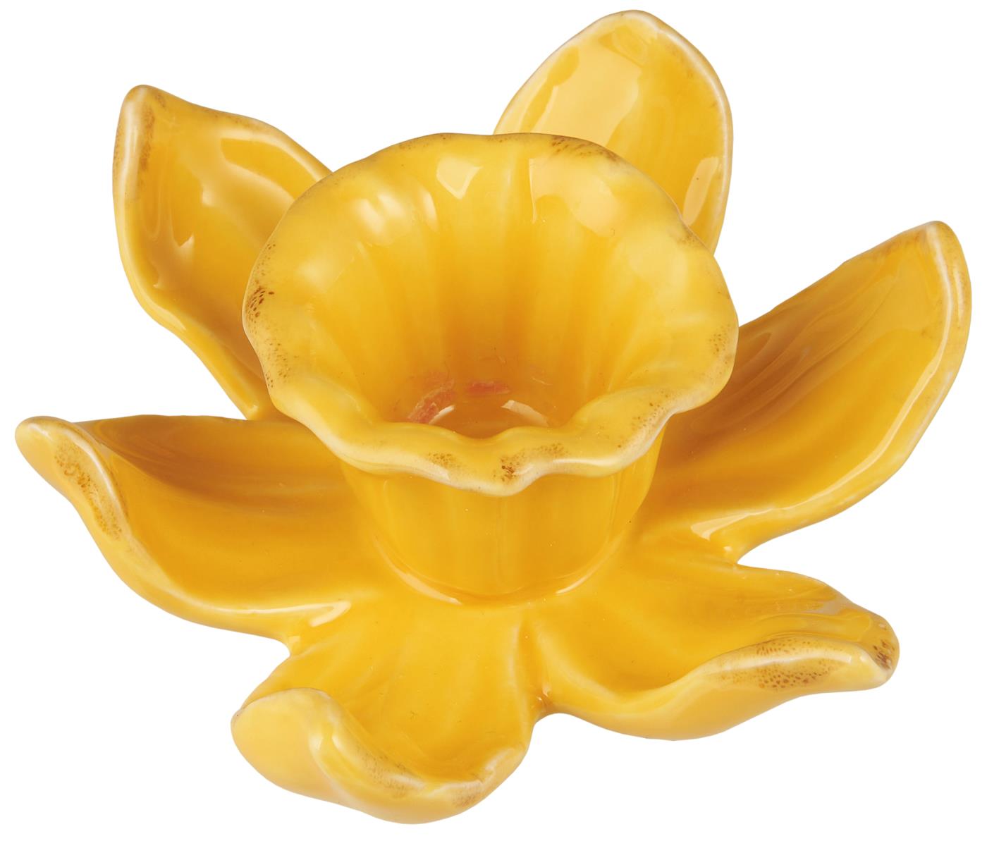 Daffodil Yellow Ceramic Candle Holder - THE BRISTOL ARTISAN
