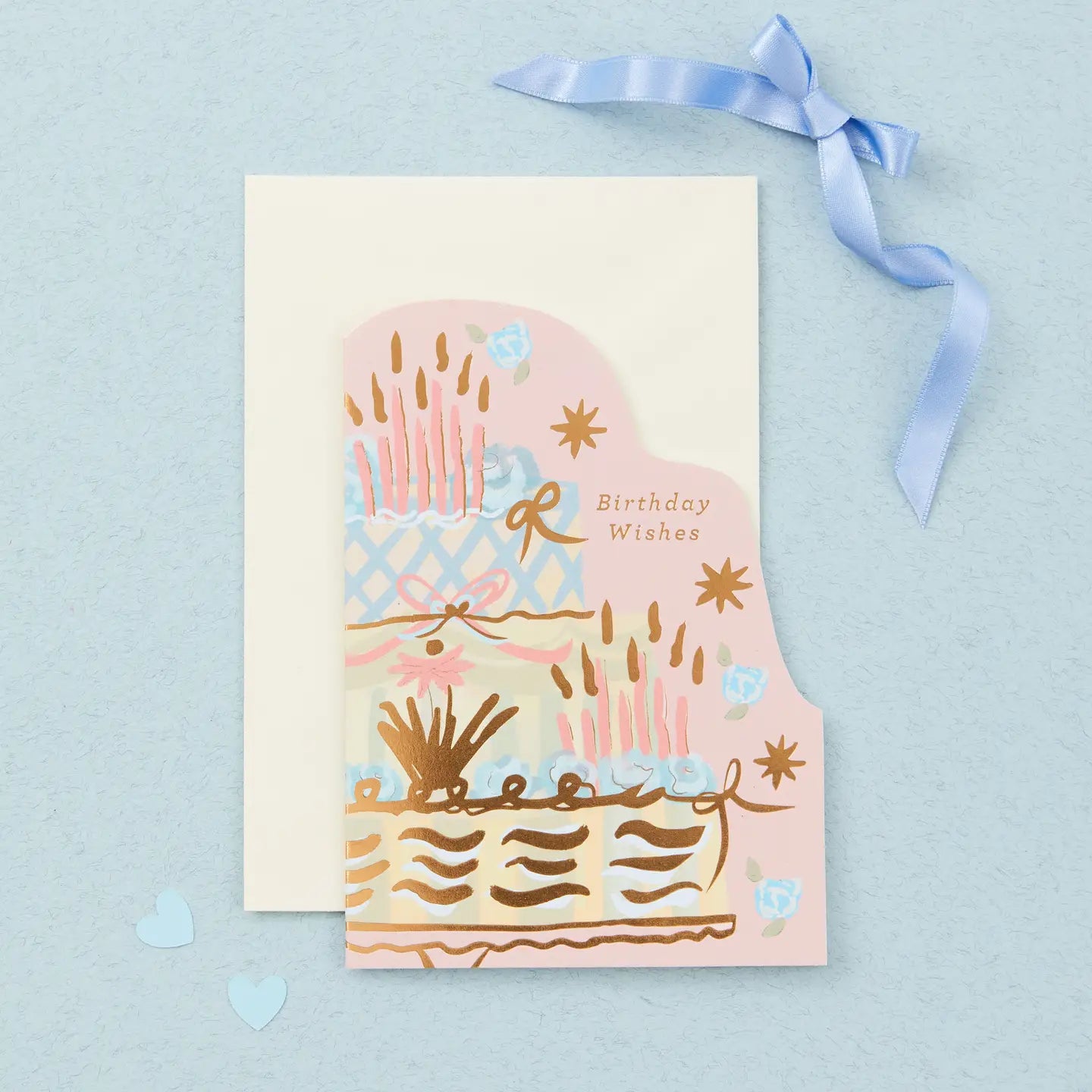 Birthday Wishes Vintage Cake Shaped Card - THE BRISTOL ARTISAN