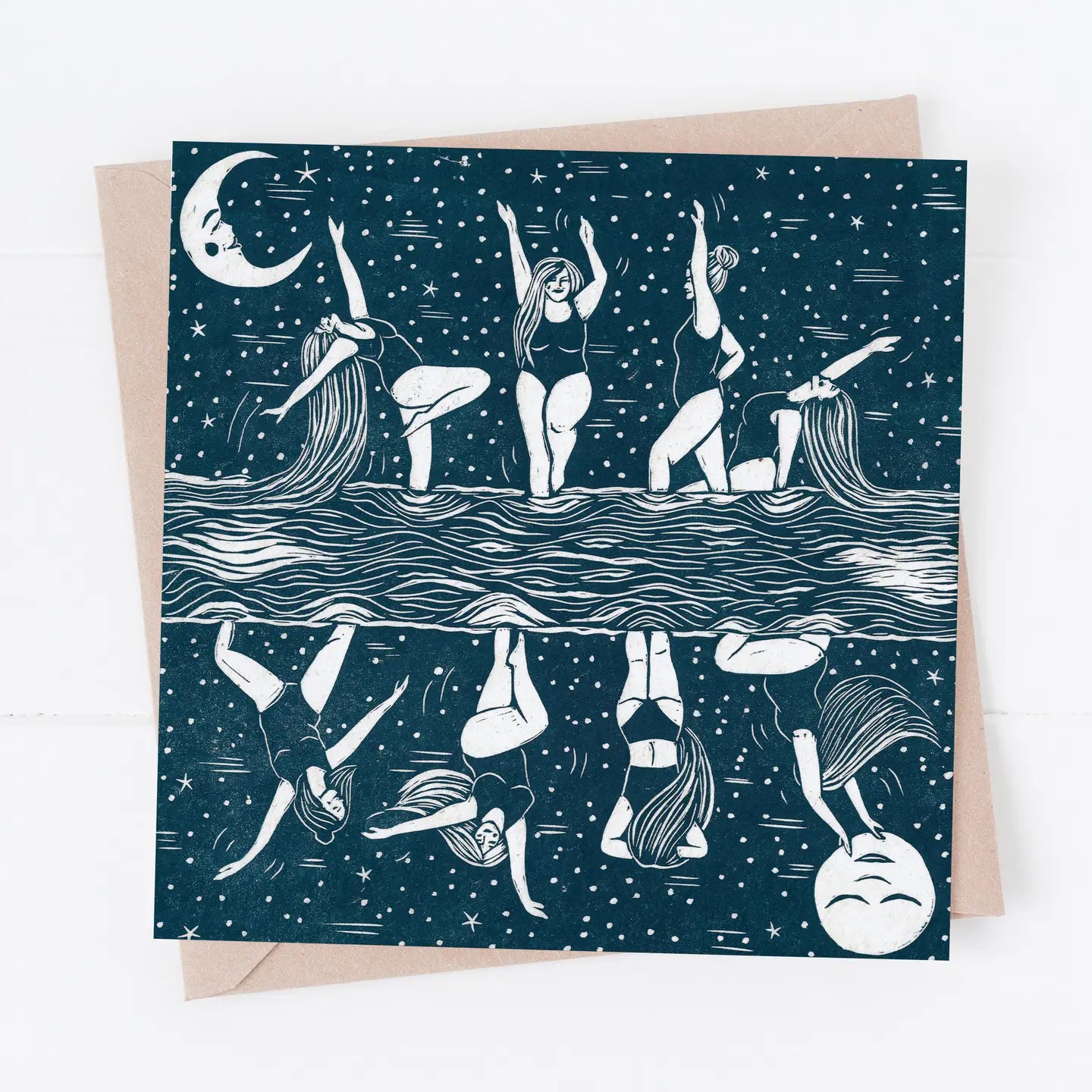 Celestial Bodies Card, Moon Cycle, Swimming, Female, Dance - THE BRISTOL ARTISAN