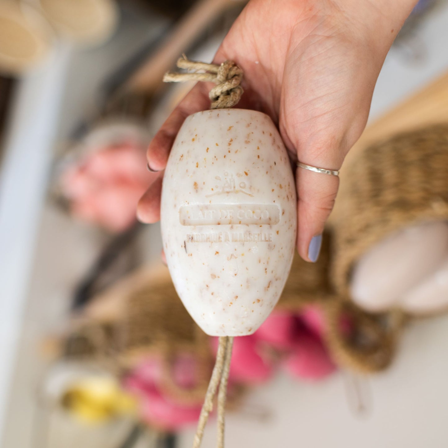 Coconut Soap on a Rope