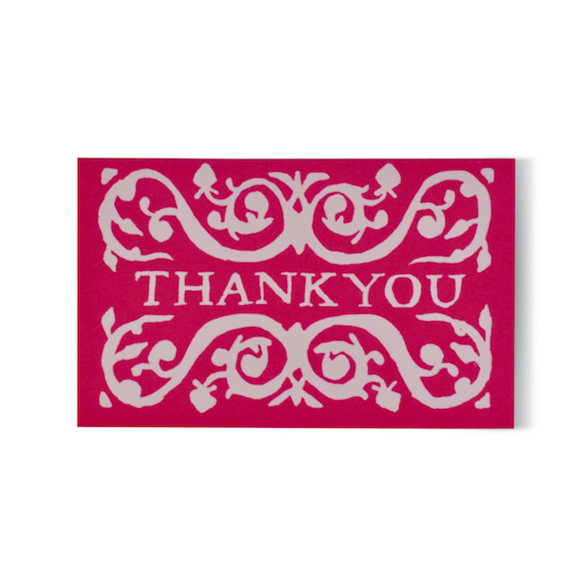 Raspberry Arabesque Thank You Gift Cards - Pack of 6 - THE BRISTOL ARTISAN