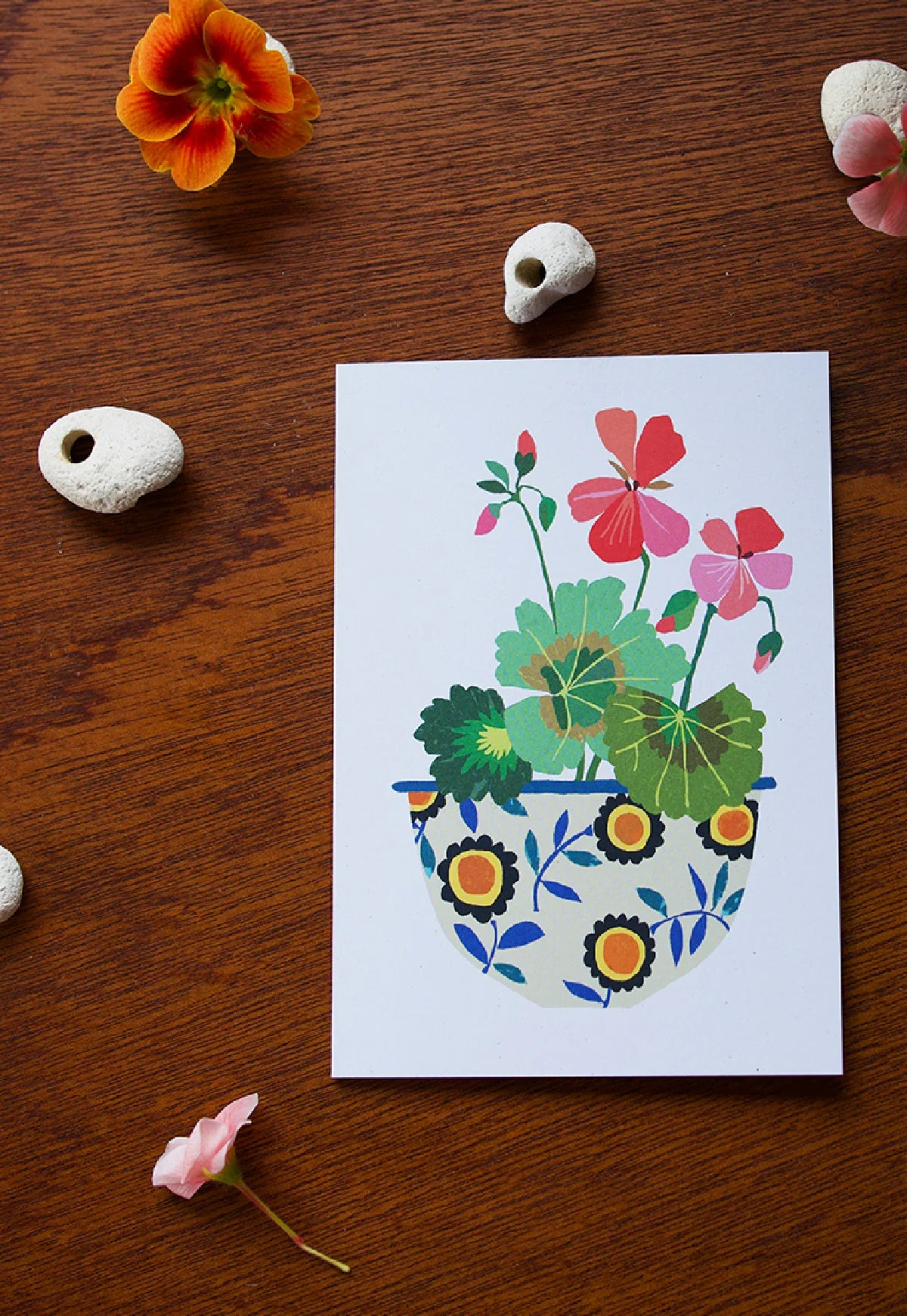 Pelargonium card - THE BRISTOL ARTISAN
