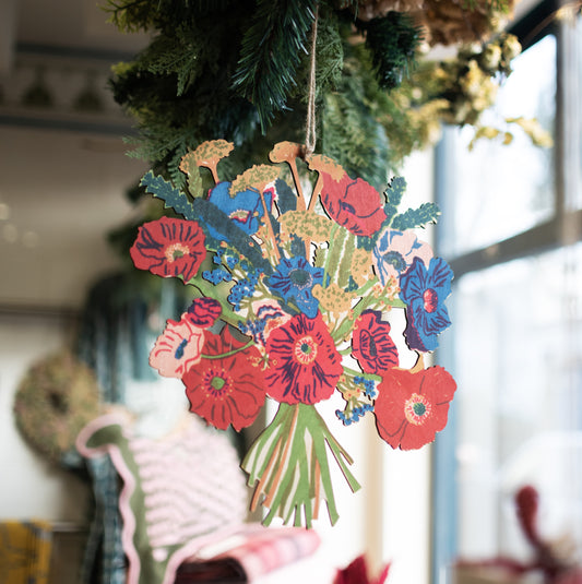 Floral Poppy Wooden Bouquet - THE BRISTOL ARTISAN