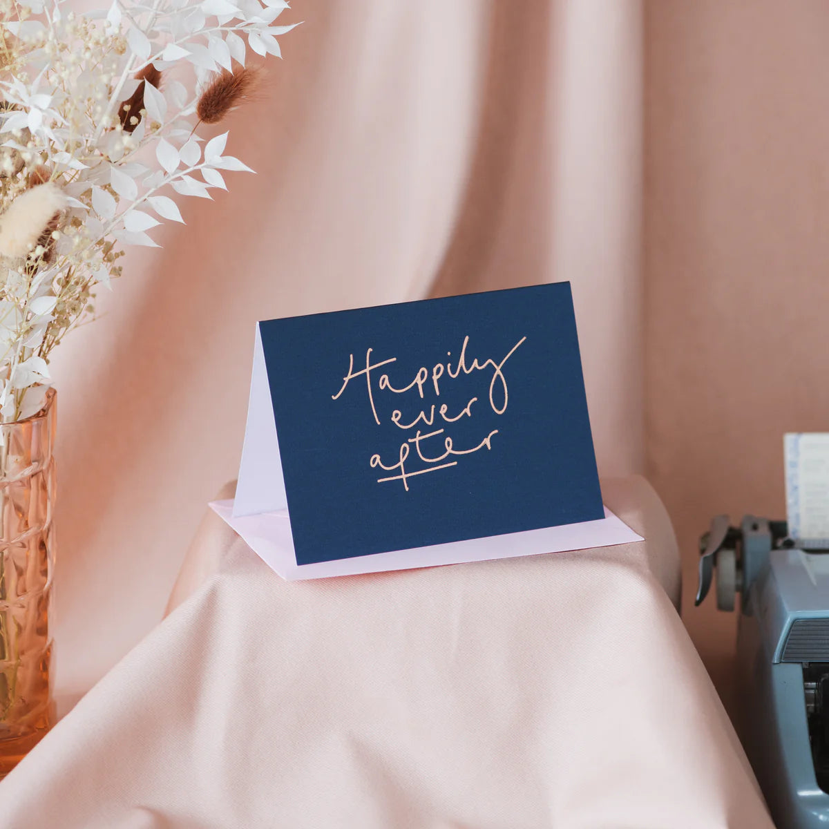 Happily Ever After Navy Metallic and Gold Card - THE BRISTOL ARTISAN