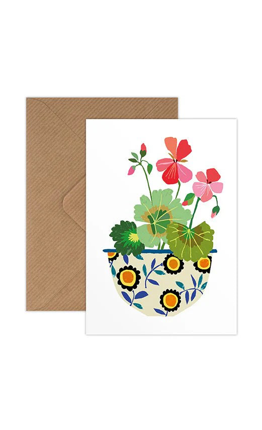Pelargonium card - THE BRISTOL ARTISAN