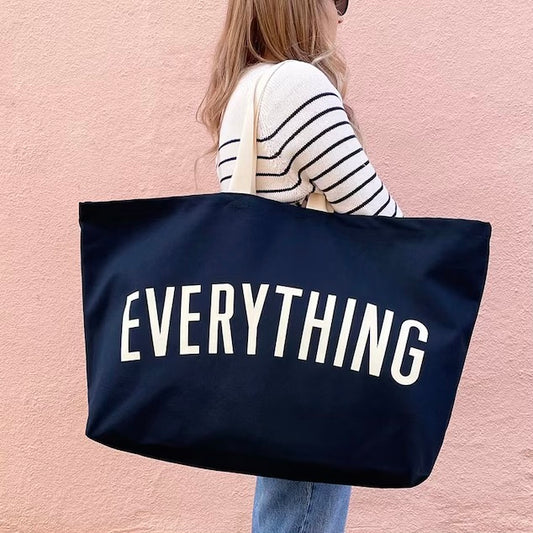 Everything Oversized Tote Bag - midnight blue - THE BRISTOL ARTISAN