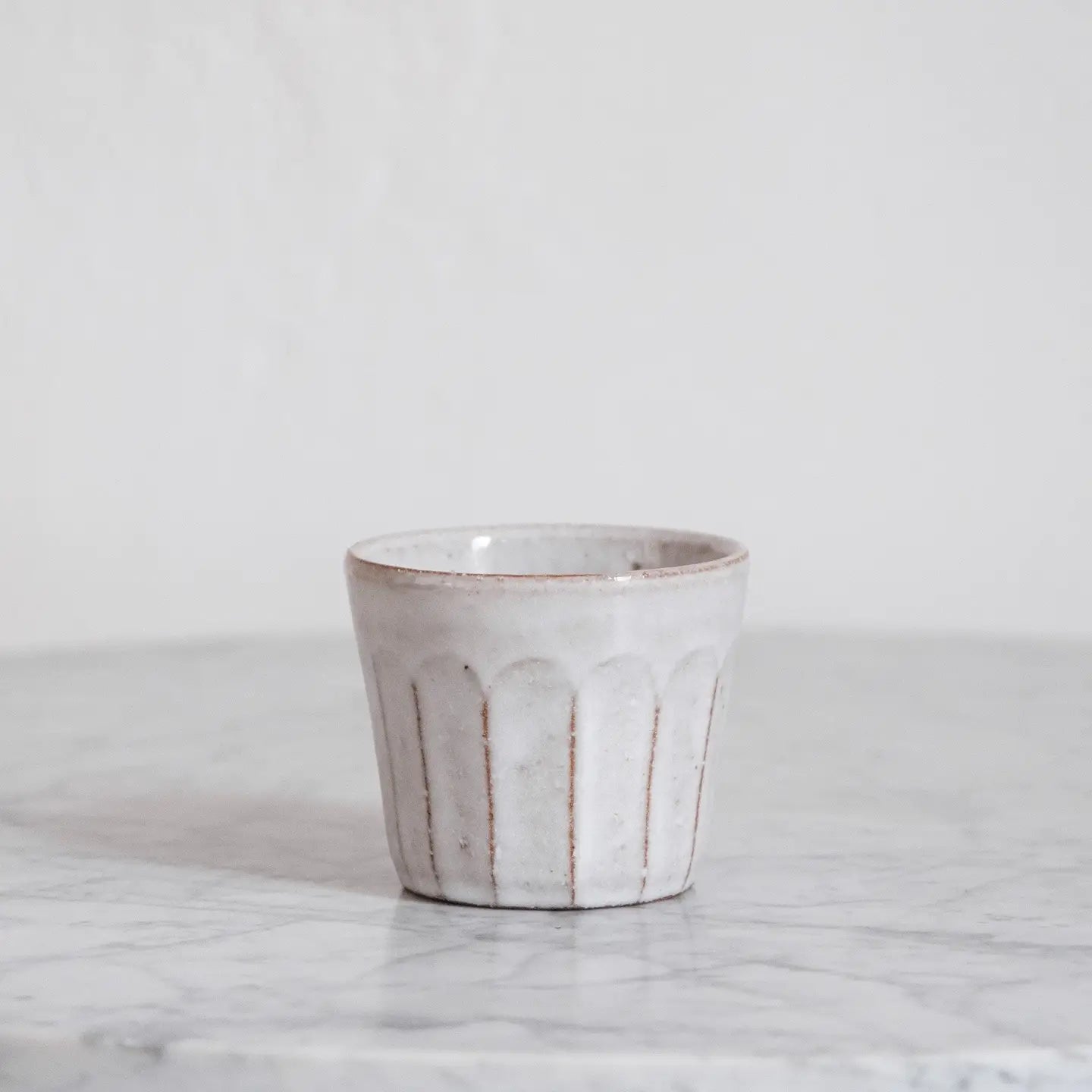 Faceted Flat White Cup - THE BRISTOL ARTISAN