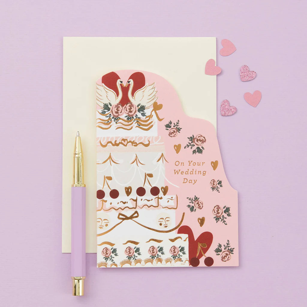 Vintage Wedding Cake Card - THE BRISTOL ARTISAN