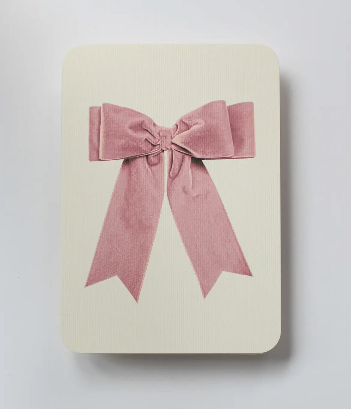 Pink Velvet Bow Greeting Card - THE BRISTOL ARTISAN