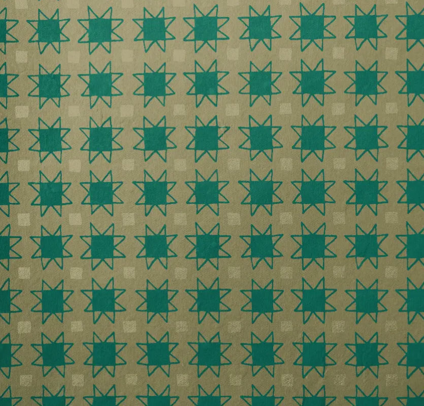 Festive Quilt Screen printed Christmas Gift Wrap - THE BRISTOL ARTISAN