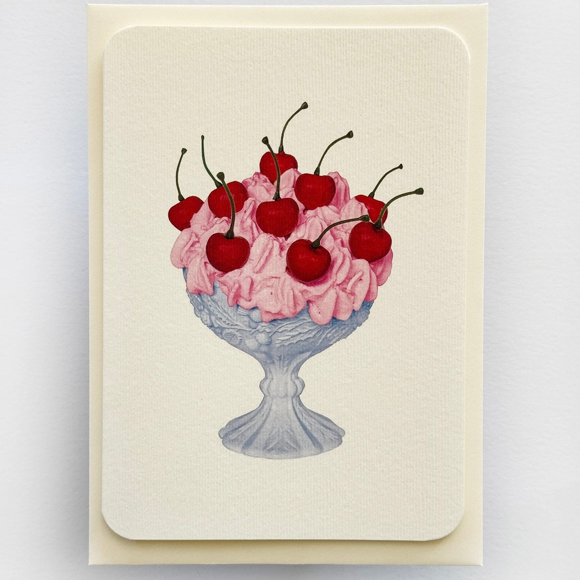 Strawberry Chantilly Cream Blancmange Card - THE BRISTOL ARTISAN