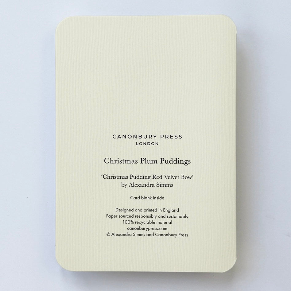Christmas Plum Pudding Card - THE BRISTOL ARTISAN