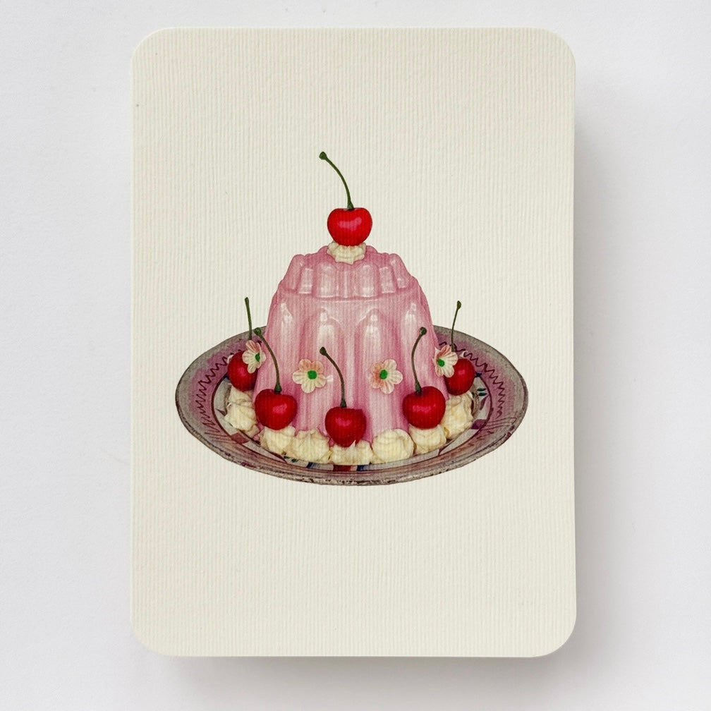 Rose Petal Cream Blancmange Card